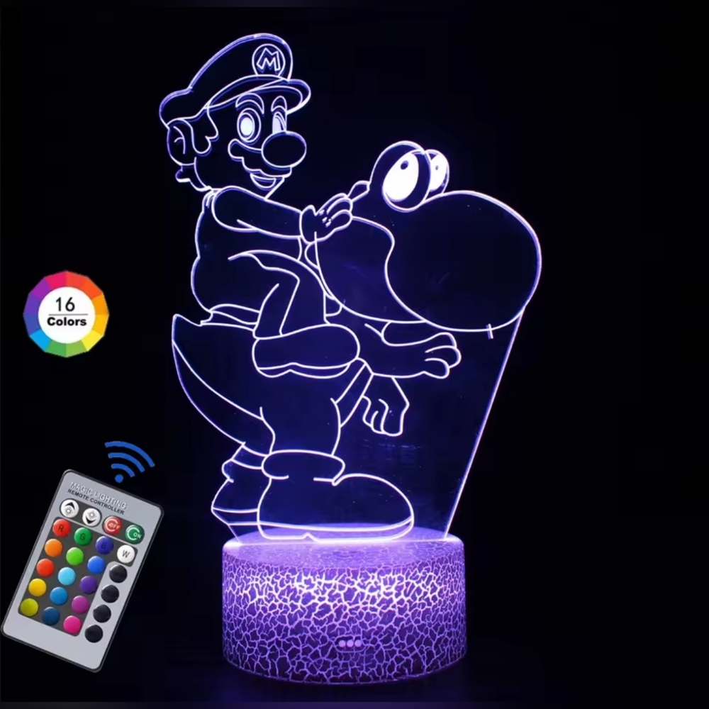 Mario and Yoshi Super Cool Night Light with Remote